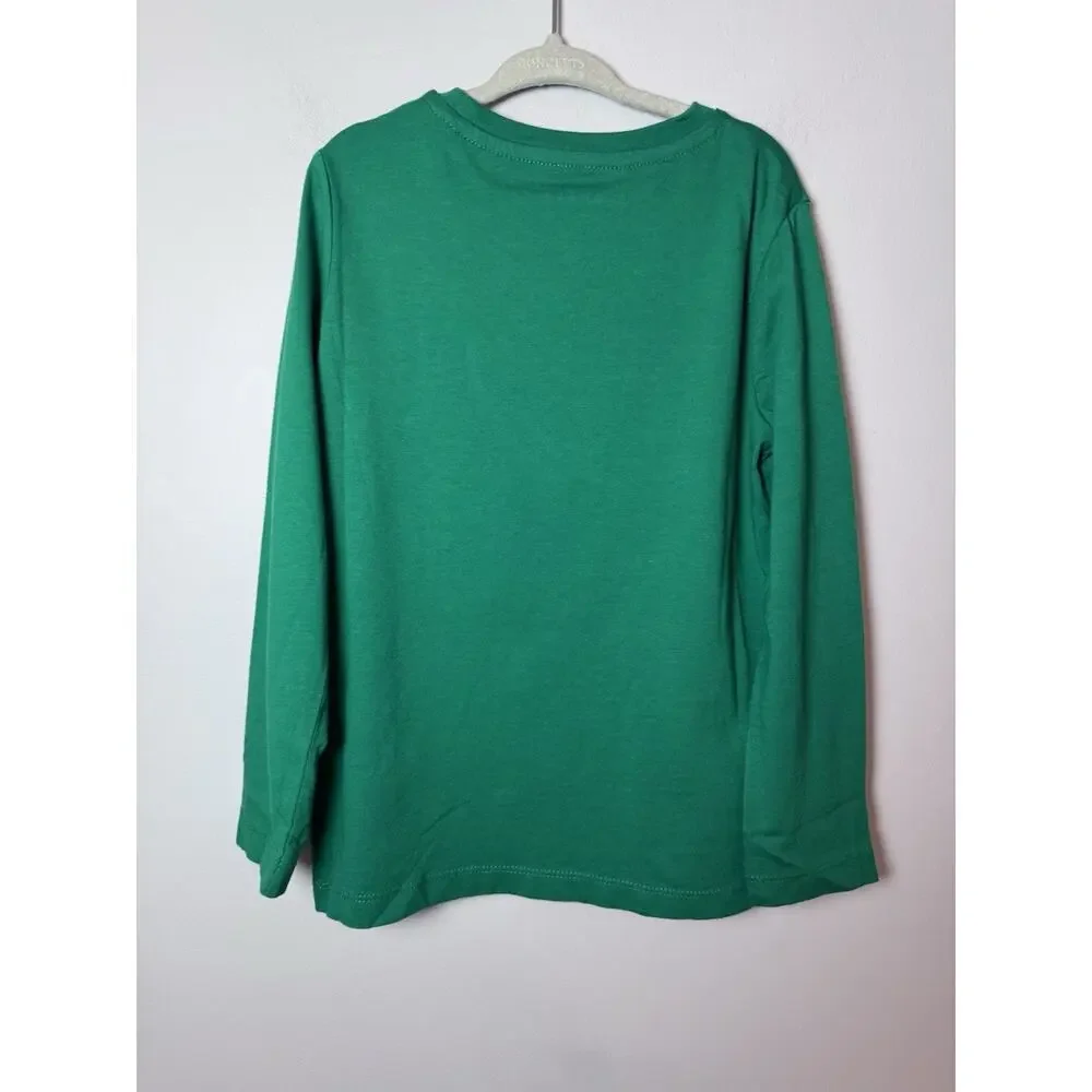 Mini Boden Green Long Sleeve Applique Tee Animals Marching Band 4-5 Years NWT - Picture 3 of 5